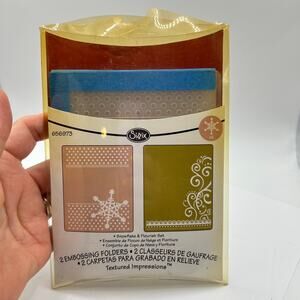 Sizzix 656973 Snowflake & Snowballs Flourish & Lace Set 2 Embossing Folders